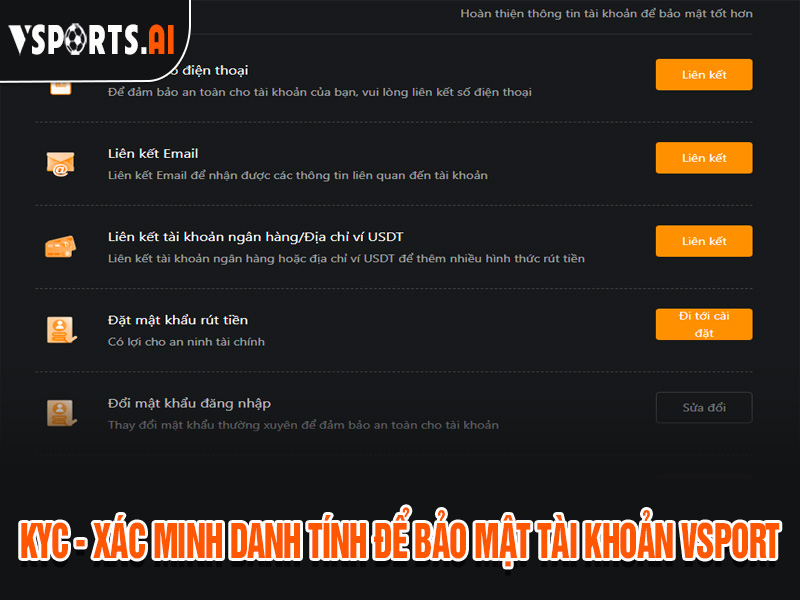 HƯỚNG DẪN ĐĂNG KÝ TÀI KHOẢN VSPORT 3 KYC - Xác minh danh tính khi đag ký tài khoản Vsport